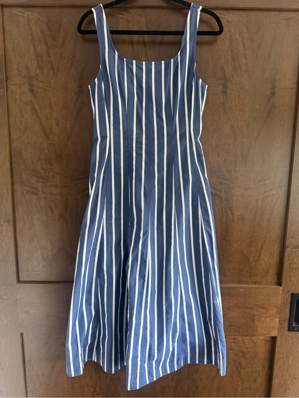 NWOT Madewell The Rylie Cotton Midi Dress Cool Navy